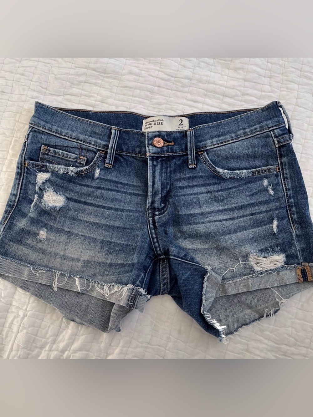 Abercrombie & Fitch Blue Denim Shorts